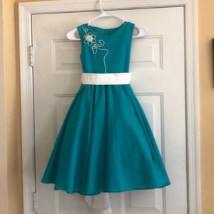 Teal green dress 👗
